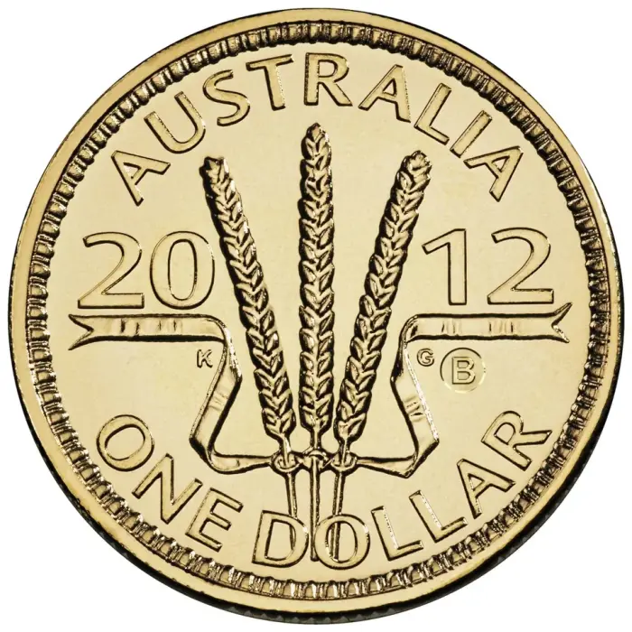 2012 Wheat Sheaf Dollar $1 Unc Coin 'B' Brisbane Counterstamp