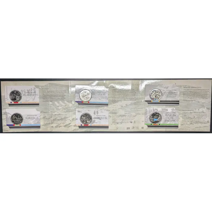 2014 - 2016 Australia at War Uncirculated 50c 18 Coin Folder
