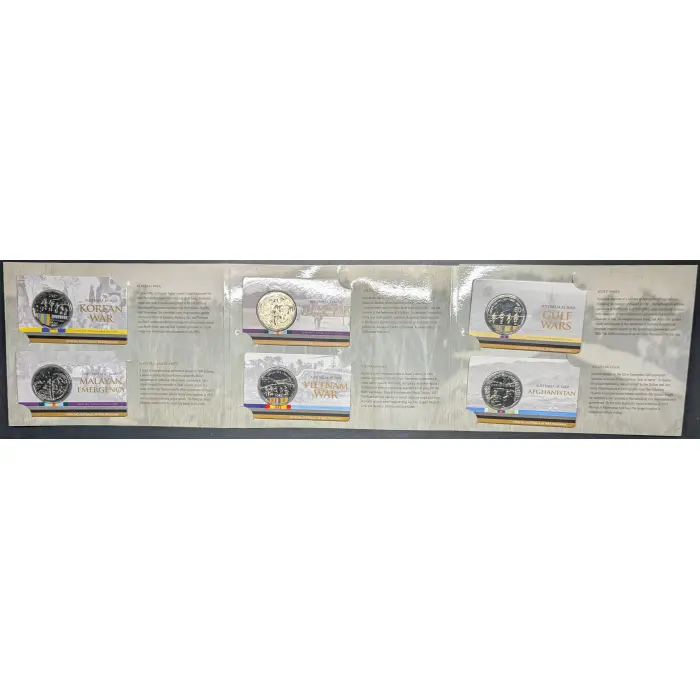 2014 - 2016 Australia at War Uncirculated 50c 18 Coin Folder