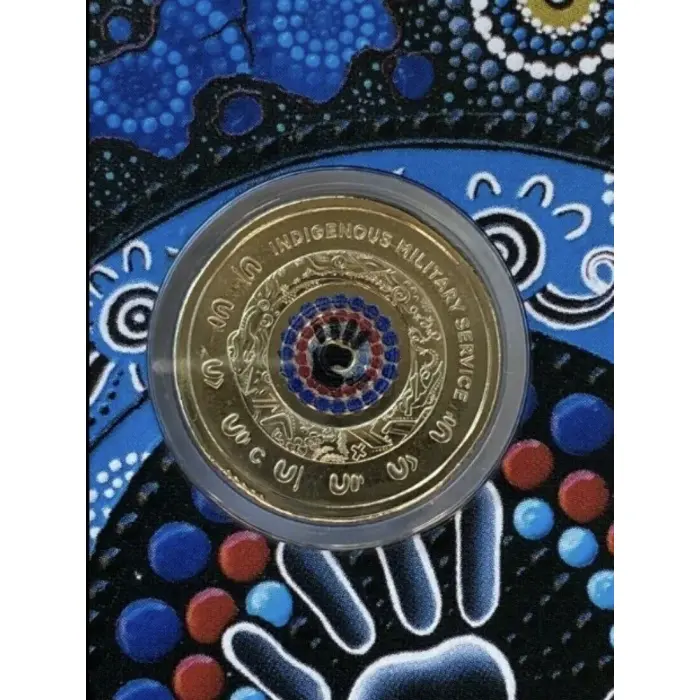 2021 $2 "C" Mint Mark Indigenous Military Service Coloured UNC Coin Card