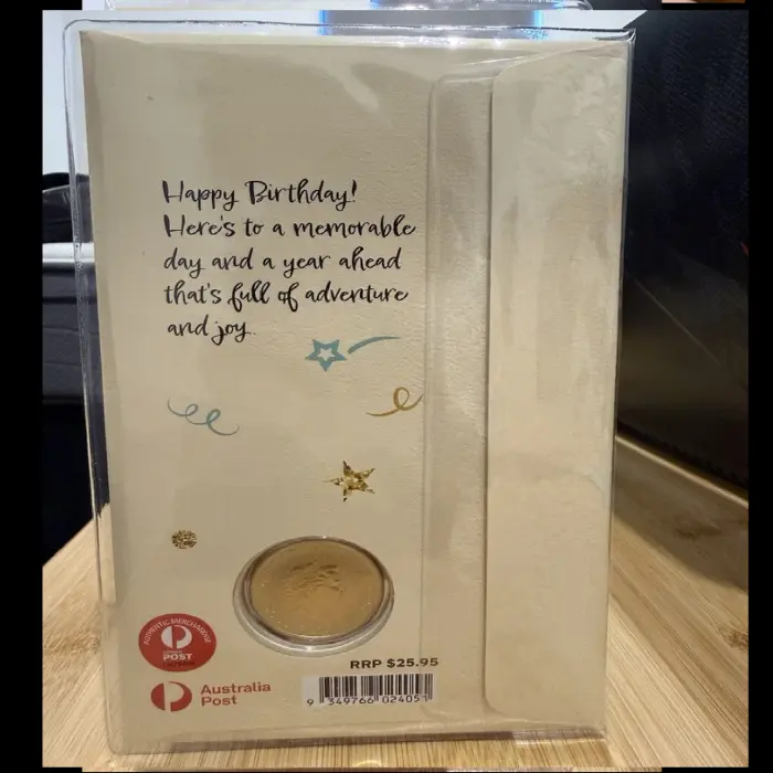 2024 Australia PNC Happy Birthday Coloured $1 Dollar Coin and Stamps Perth Mint