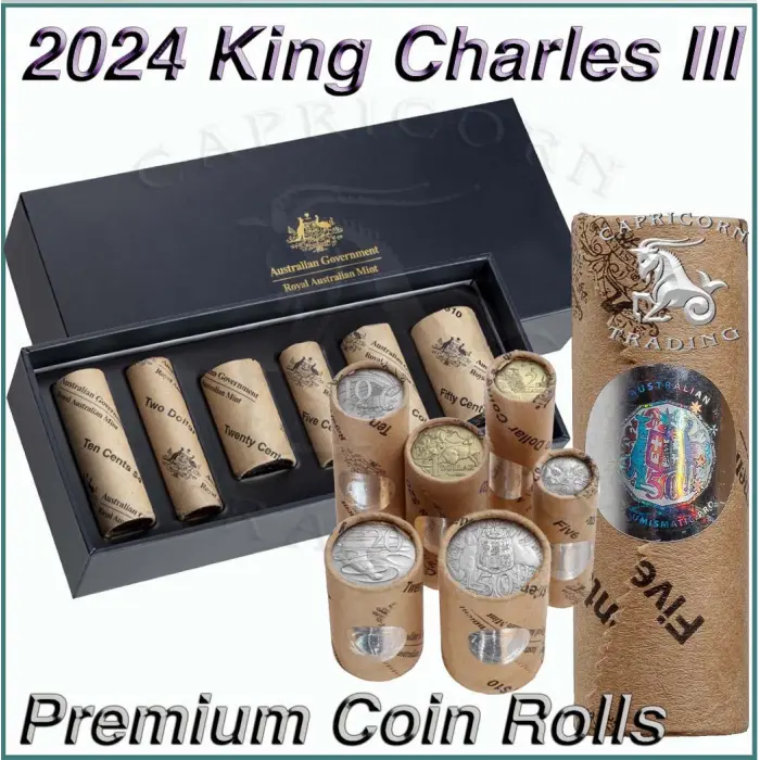2024 RAM King Charles III Premium 6 Roll Coin Set 