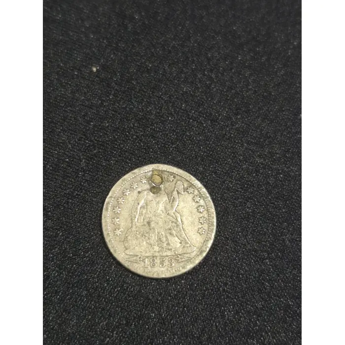 1853 Seated Liberty Silver Dime – "With Arrows" Variety (Holed)