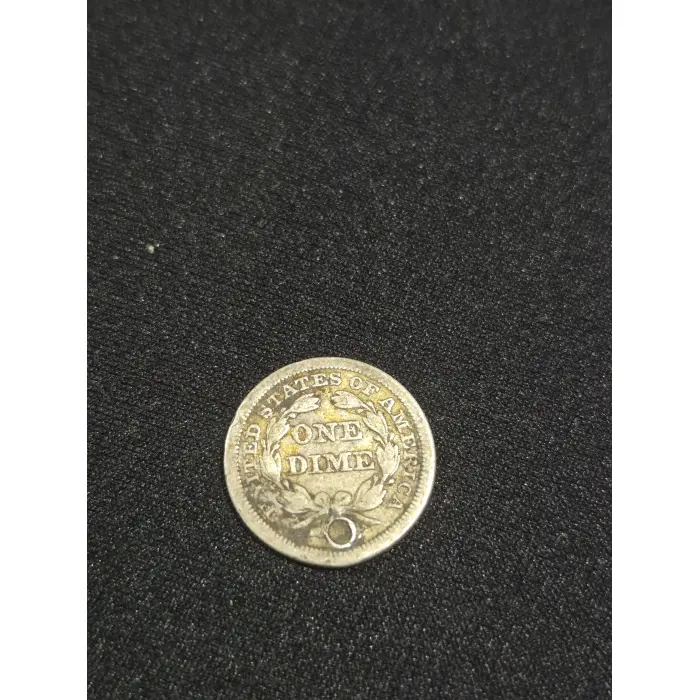 1853 Seated Liberty Silver Dime – "With Arrows" Variety (Holed)