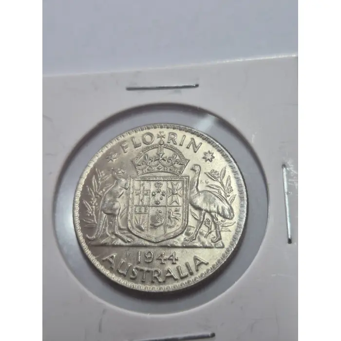 1944 Australian Silver Florin – King George VI  AUNC