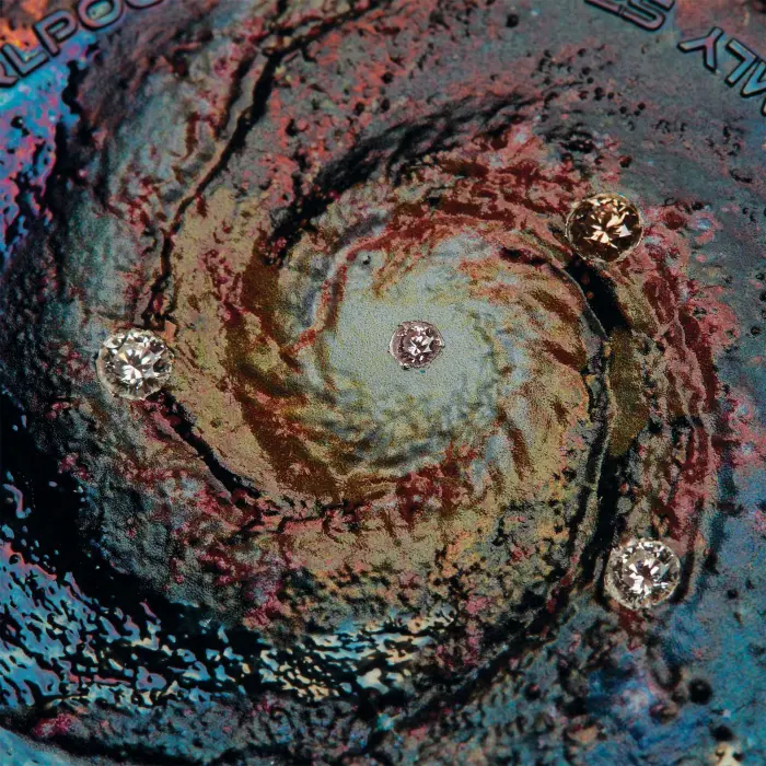 Extragalactic 2025 5oz Silver Patinaed Coloured Coin with Diamonds