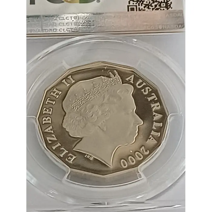 2000 coloured millennium coin in a pcgs graded pr69