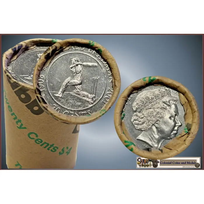 20 Cent 2001 Security Roll 'Sir Donald Bradman' (H-T)