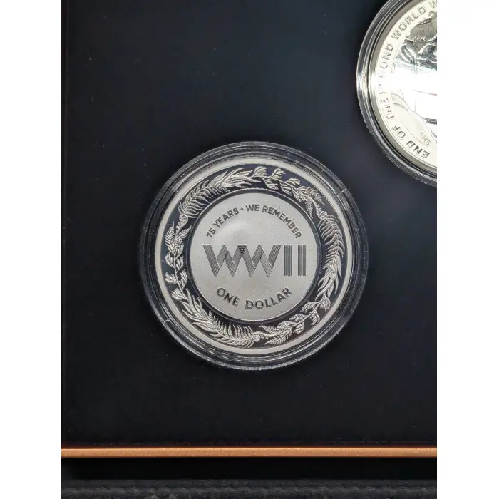 2020 75th Anniversary Of The End WWII Three Coin Silver Proof Set