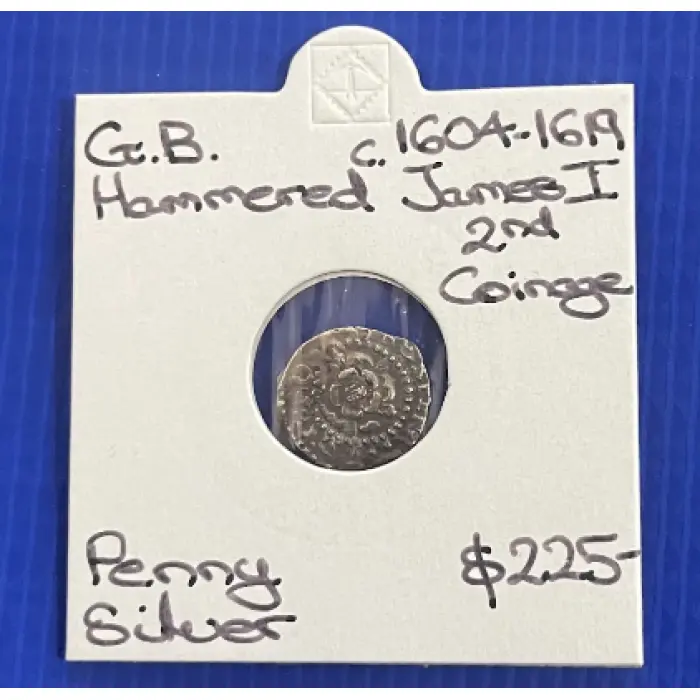 Great Britain James I  1604–1619  Hammered Silver Penny