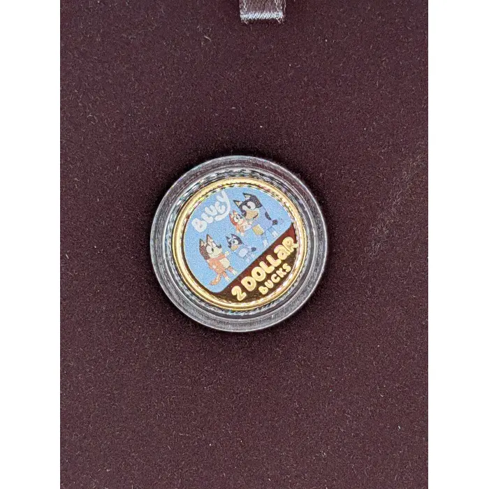 Bluey 2026 $2 Coloured Proof Coin - AlBr Bronze Coin (Low CoA #1837 of 10,500!)