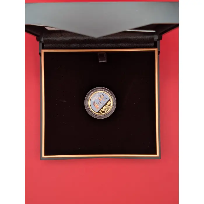 Bluey 2026 $2 Coloured Proof Coin - AlBr Bronze Coin (Low CoA #1837 of 10,500!)