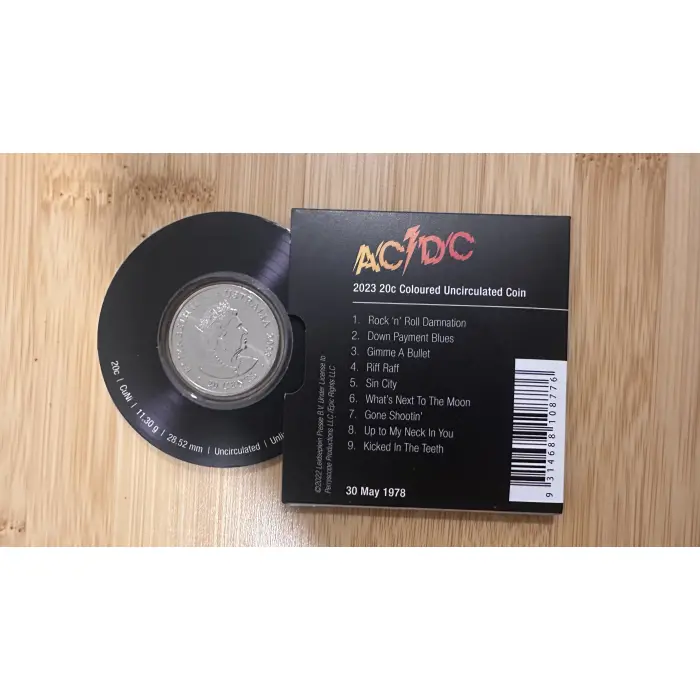 2023 20 cents AC/DC - POWERAGE coin in sleeve