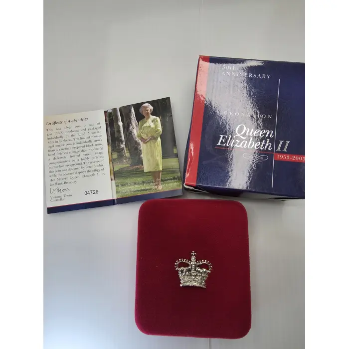 2003 50th Anniversary of the Coronation of Queen Elizabeth II 50c Silver Proof