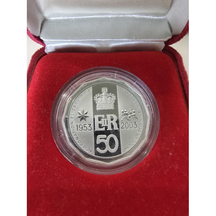 2003 50th Anniversary of the Coronation of Queen Elizabeth II 50c Silver Proof