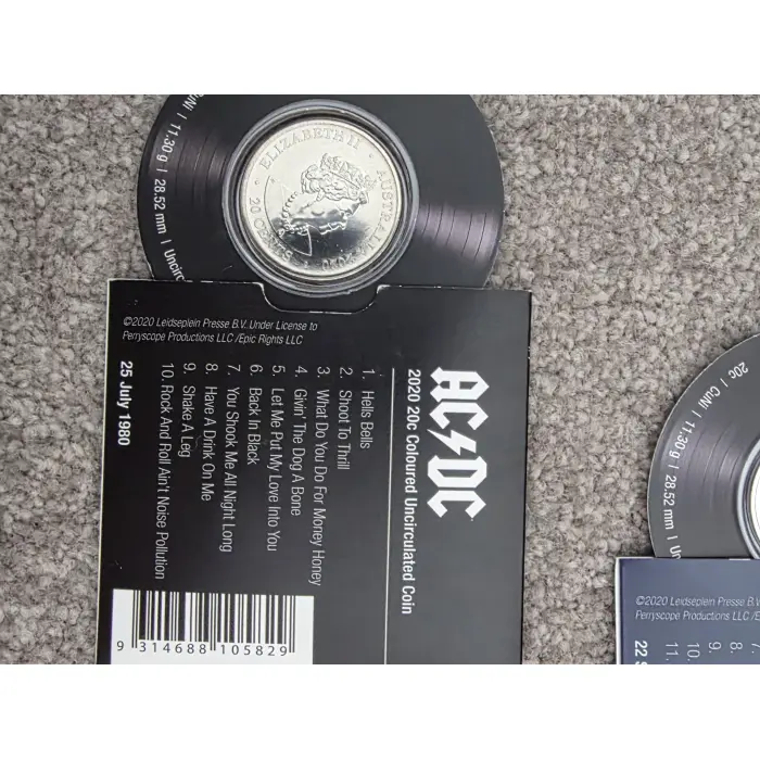 AC/DC 20c 5 coin bundle 