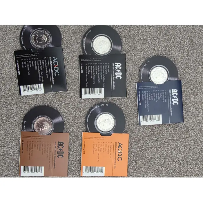 AC/DC 20c 5 coin bundle 