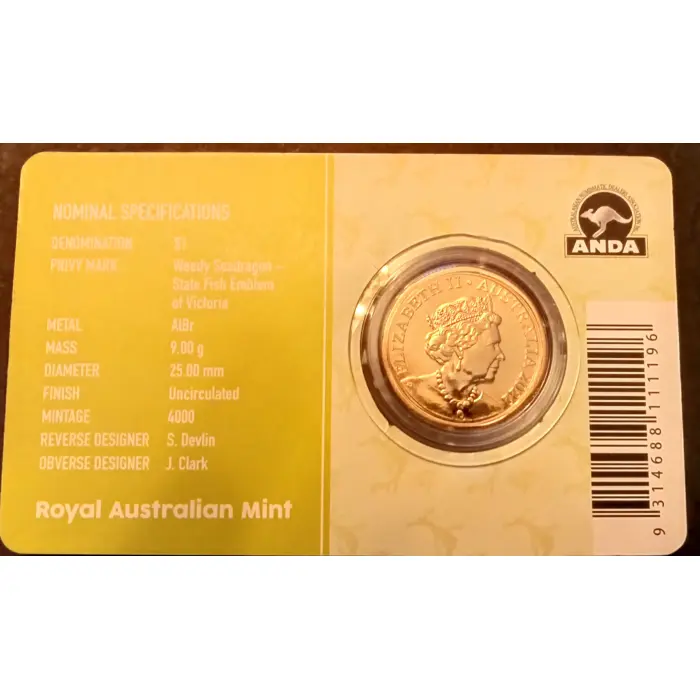 2022 $1 Weedy Seadragon Privy Mark