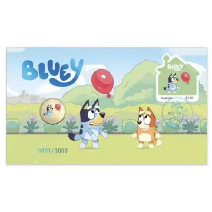 BLUEY COLOURED COIN $1 PNC 2024 IMPRESSIONS LIMITED EDITION FREE SHIPPING