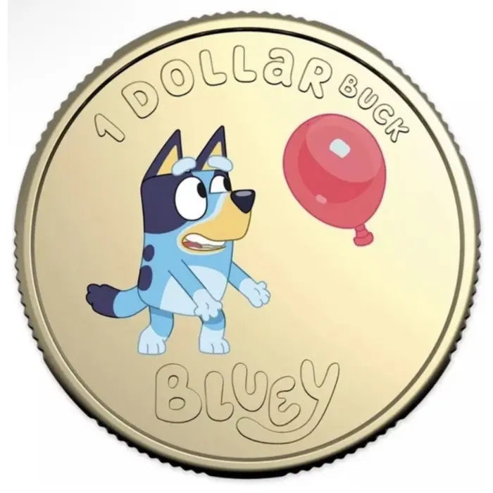 BLUEY COLOURED COIN $1 PNC 2024 IMPRESSIONS LIMITED EDITION FREE SHIPPING
