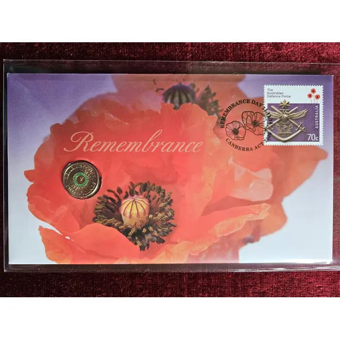 2014 $2 Remembrance Day Green Dove PNC Mintage 14,500