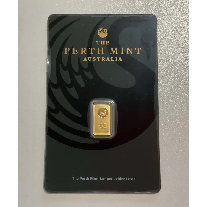 PERTH MINT 1 Gram 99.99% GOLD MINTED KANGAROO BAR