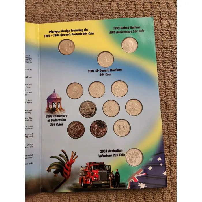 1966-2004 20 cent Coin Collection Uncirculated 