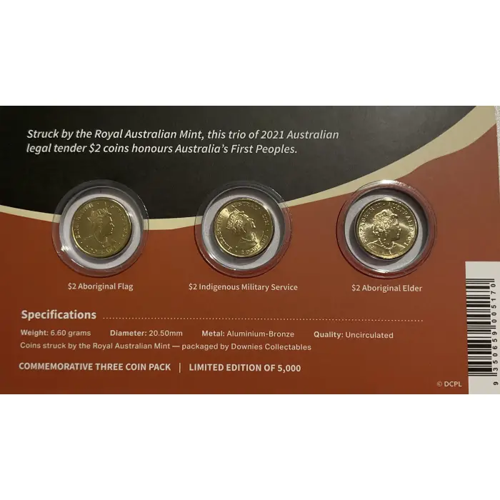 2021 $2 FIRST NATIONS UNC (3 COIN SET) Carded