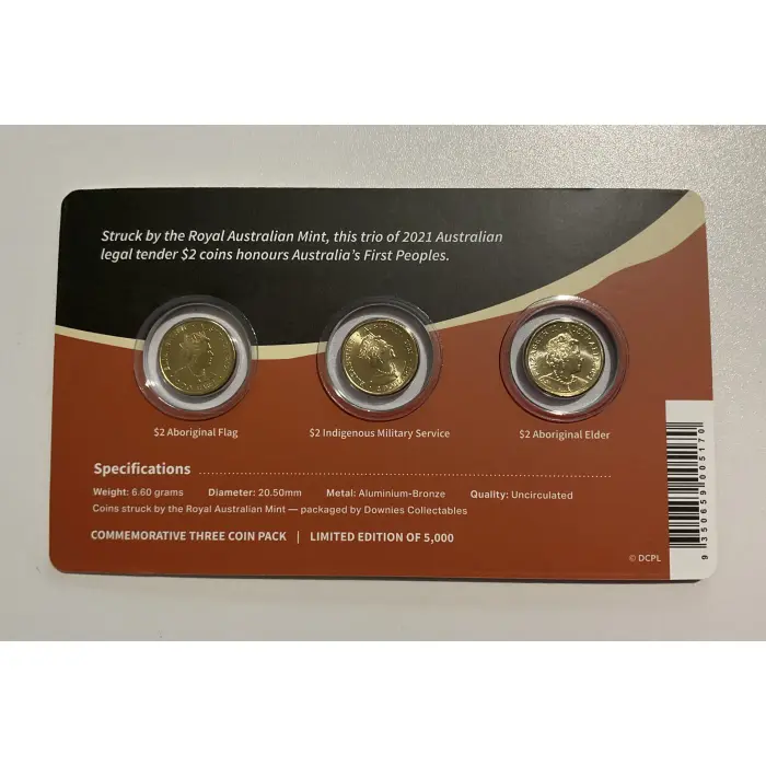 2021 $2 FIRST NATIONS UNC (3 COIN SET) Carded