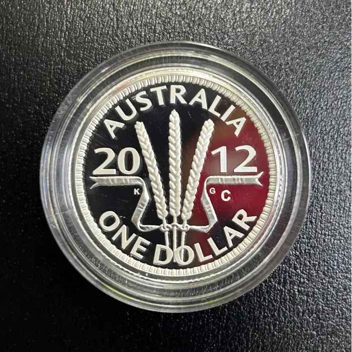 2012 Australian Wheat Sheaf $1 SILVER PROOF "C" Mintmark