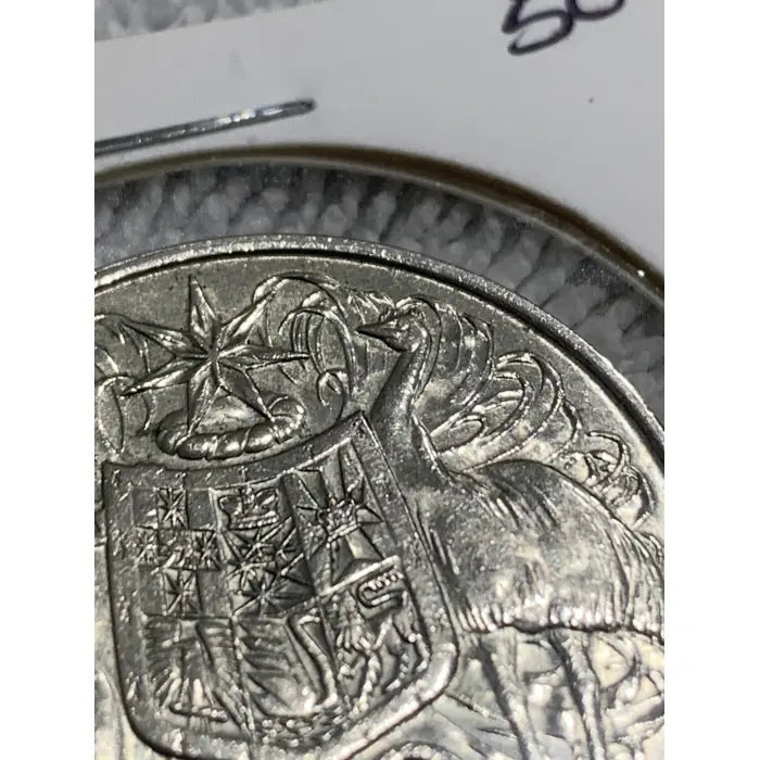 1966 Round 50c Coin with Double Bar