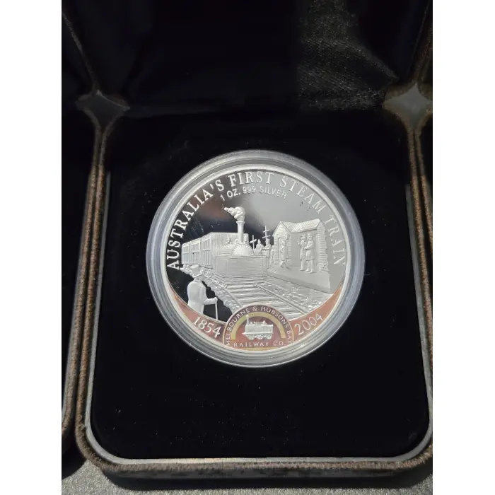 2004 Australia's First Steam Train 1oz Silver Proof Coin