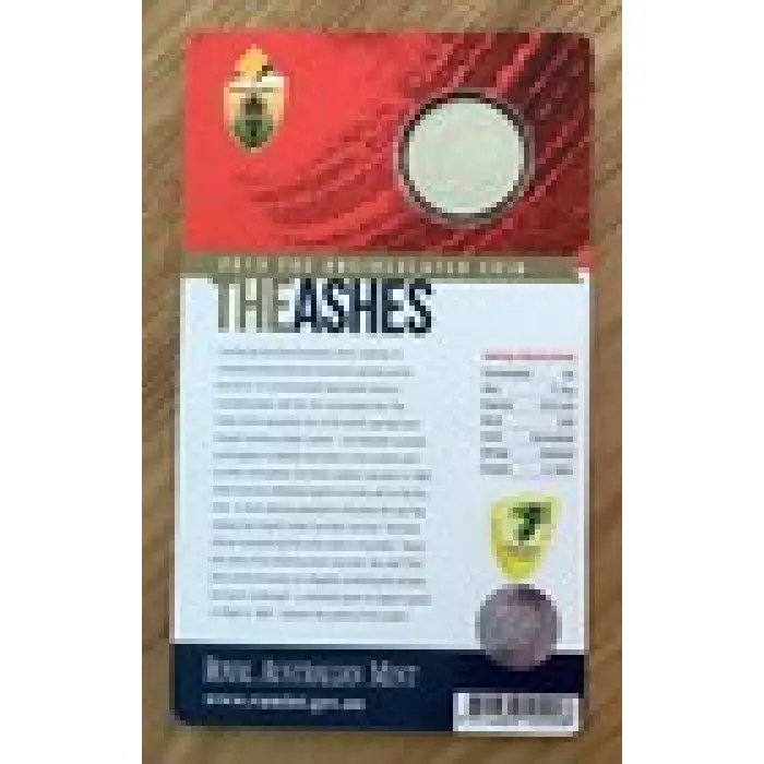 2013 THE ASHES SINCE 1882 – 20 CENT UNICIRCULATED COIN ON CARD