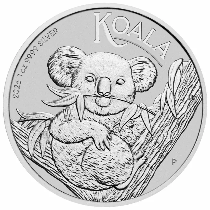 Koala 1oz Pure 9999 Silver Bullion Coin 2026 Australia $1 One Troy Ounce - New