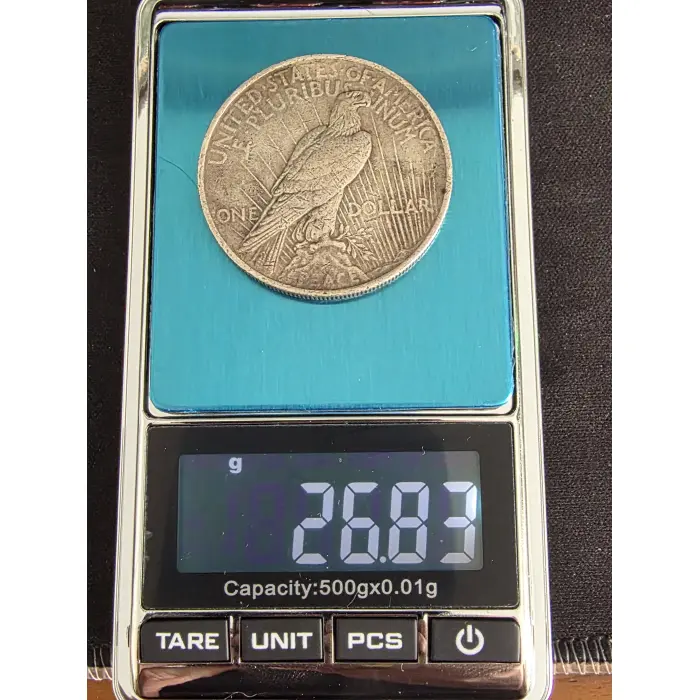 1923 USA silver dollar "peace dollar"