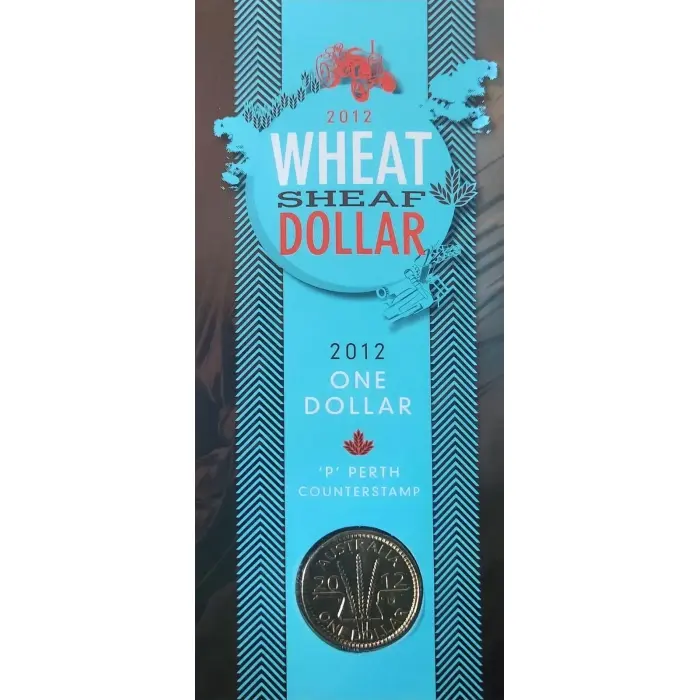 2012 $1 Coin Wheat Sheaf 'P' Perth Counterstamp Unc on Ram Card