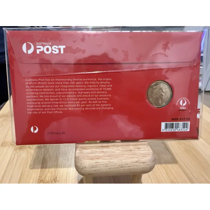 2019 $1 RAM Aussie Alphabet A for Australia Post UNC Coin & Stamp PNC