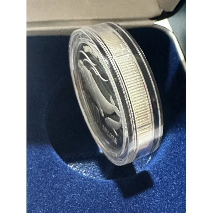 Australia 1997 Piedfort Whale $10 RAM Silver Proof .925 Sterling Silver 1.4oz