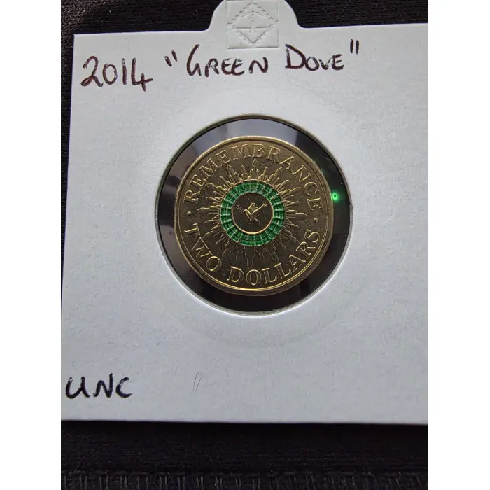 2014 green dove $2 uncirculated 