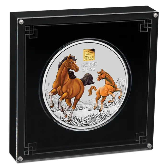 2026 Australian Lunar Series III Year of the Horse 1kg Silver Coloured Coin