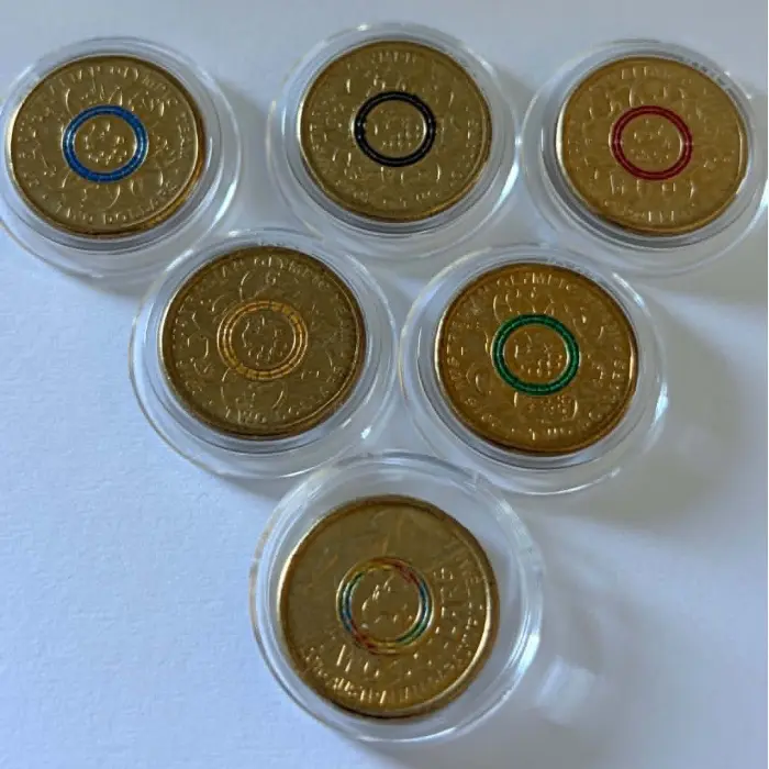 2016 Rio de Janeiro Olympic $2 coin 6 coin set in lighthouse capsules aUNC