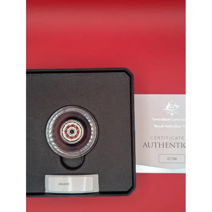 2025 $2 ‘C’ Fine Coloured Silver Proof Coin 80th Anni of WWII Poppy Wreath