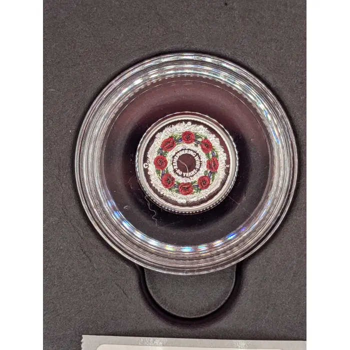 2025 $2 ‘C’ Fine Coloured Silver Proof Coin 80th Anni of WWII Poppy Wreath