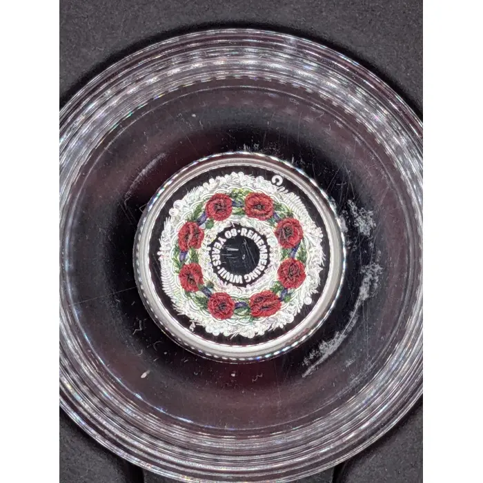 2025 $2 ‘C’ Fine Coloured Silver Proof Coin 80th Anni of WWII Poppy Wreath
