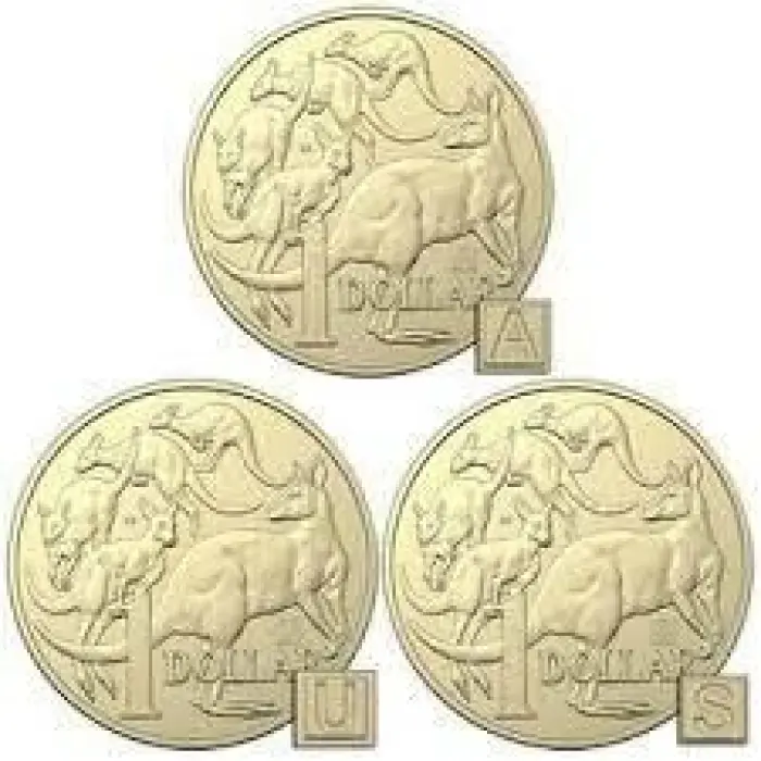 $1 2019 A.U.S Anniversary Set of 3 Lightly Circulated AUS ONE DOLLAR Coin
