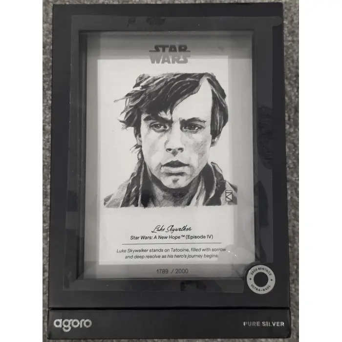 AGORO Star Wars – Luke Skywalker 5g .999 Silver Collectible Foil #1789/2000