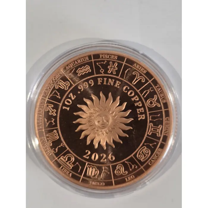 1 oz copper zodiac - Taurus