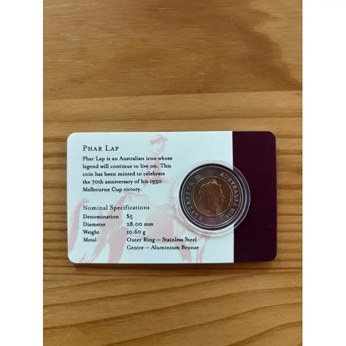 2000 $5 PHAR LAP BIMETAL COIN