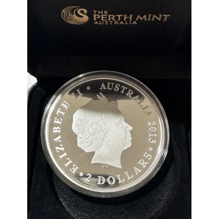 2013 $2 silver proof 2 oz coin LUDWIG LEICHHARDT - Australian journey