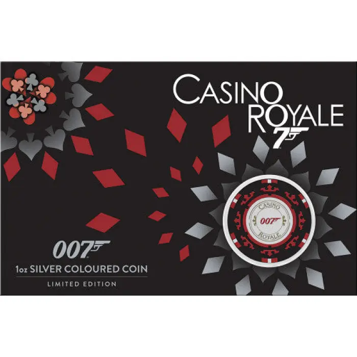 2023 1oz Silver Casino Royale 007 Coin - Mintage: 2,500